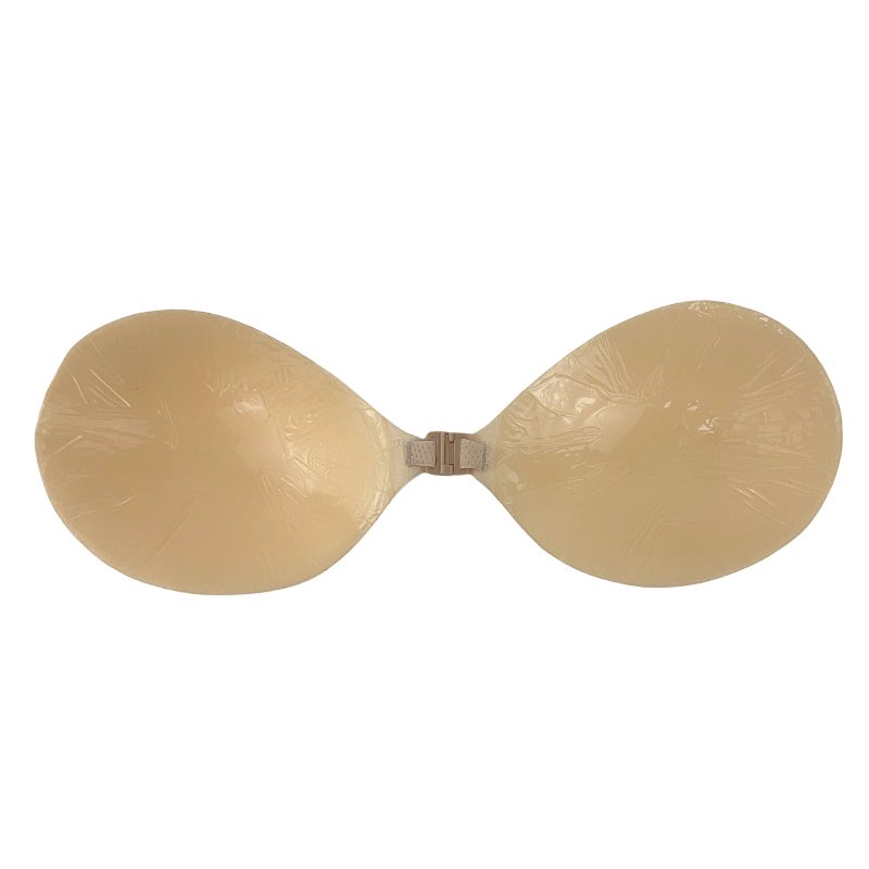 Women Seamless Gather Bra Wireless Sticking Self-adhesive Strapless Front Closure Gel Invisible Silicone Chest Sticker