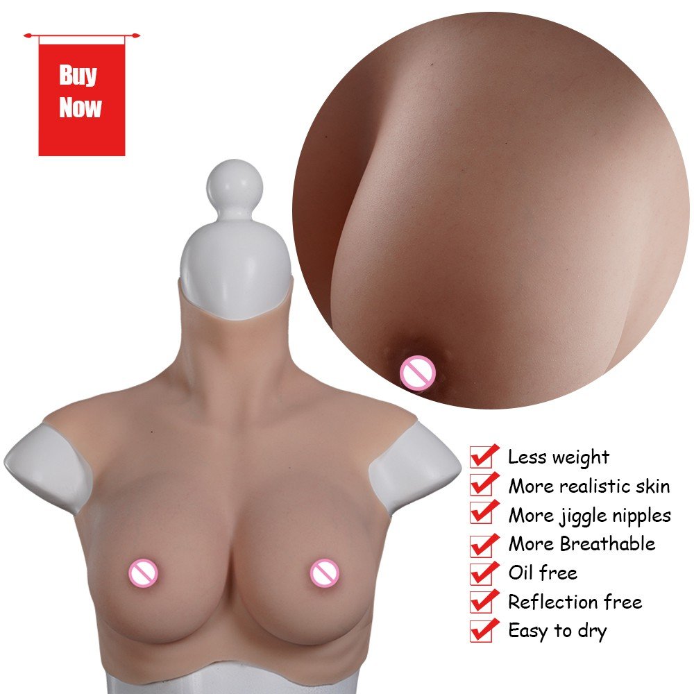 URCHOICE Fake Boobs Realistic Silicone Breast Forms For Crossdressing Drag Queen Shemale Crossdresser Transgender Big Boobs