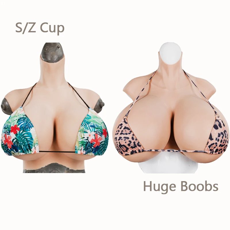 URCHOICE large big s cup fake boobs silicone breastplates crossdresser breast form huge for cosplay drag queen transvestite tran