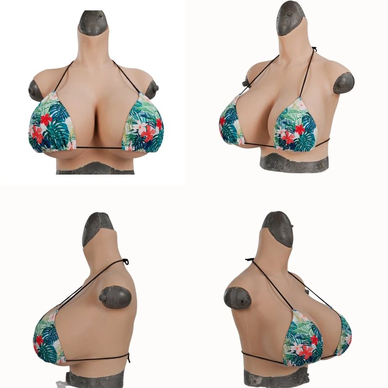 URCHOICE large big s cup fake boobs silicone breastplates crossdresser breast form huge for cosplay drag queen transvestite tran