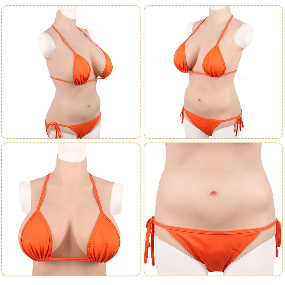 Silicone Male to Female Body Suit Set Artificial Body Silicone Suit Breast Forms For Crossdressing Man to Woman Transgender