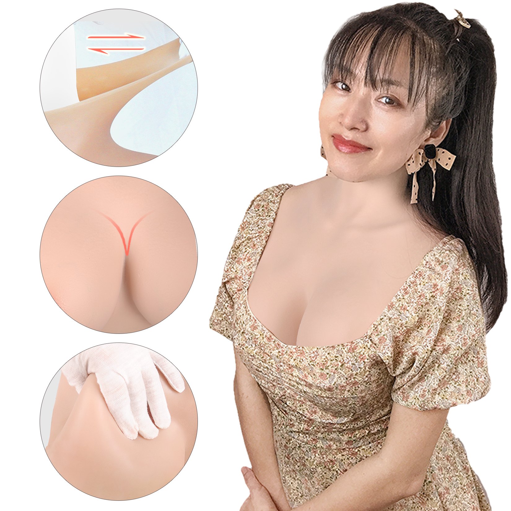 silicone breast forms brown black for transgender crossdressing men falsies breast form suit for shemale