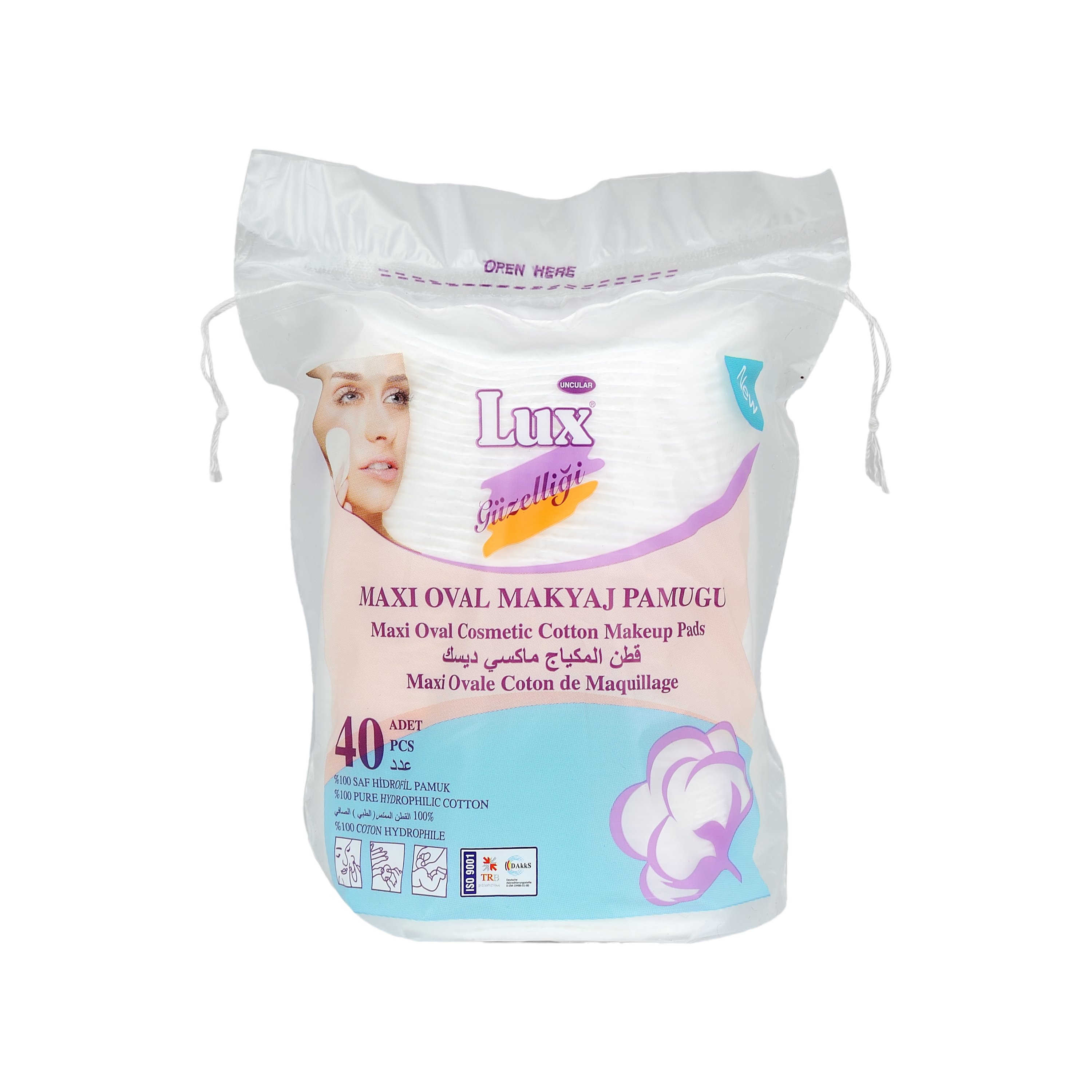UNCULAR Cotton Make-Up MAXI Oval Pads 40's premium cotton Extra Quality Cotton Pads Make-Up