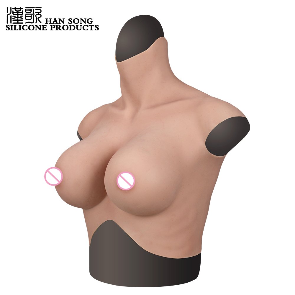 7th Generation Fake Boobs Tits B C D E H Cup Nipple Breast Forms For Cross-dresser Artificial Silicone Breast Forms