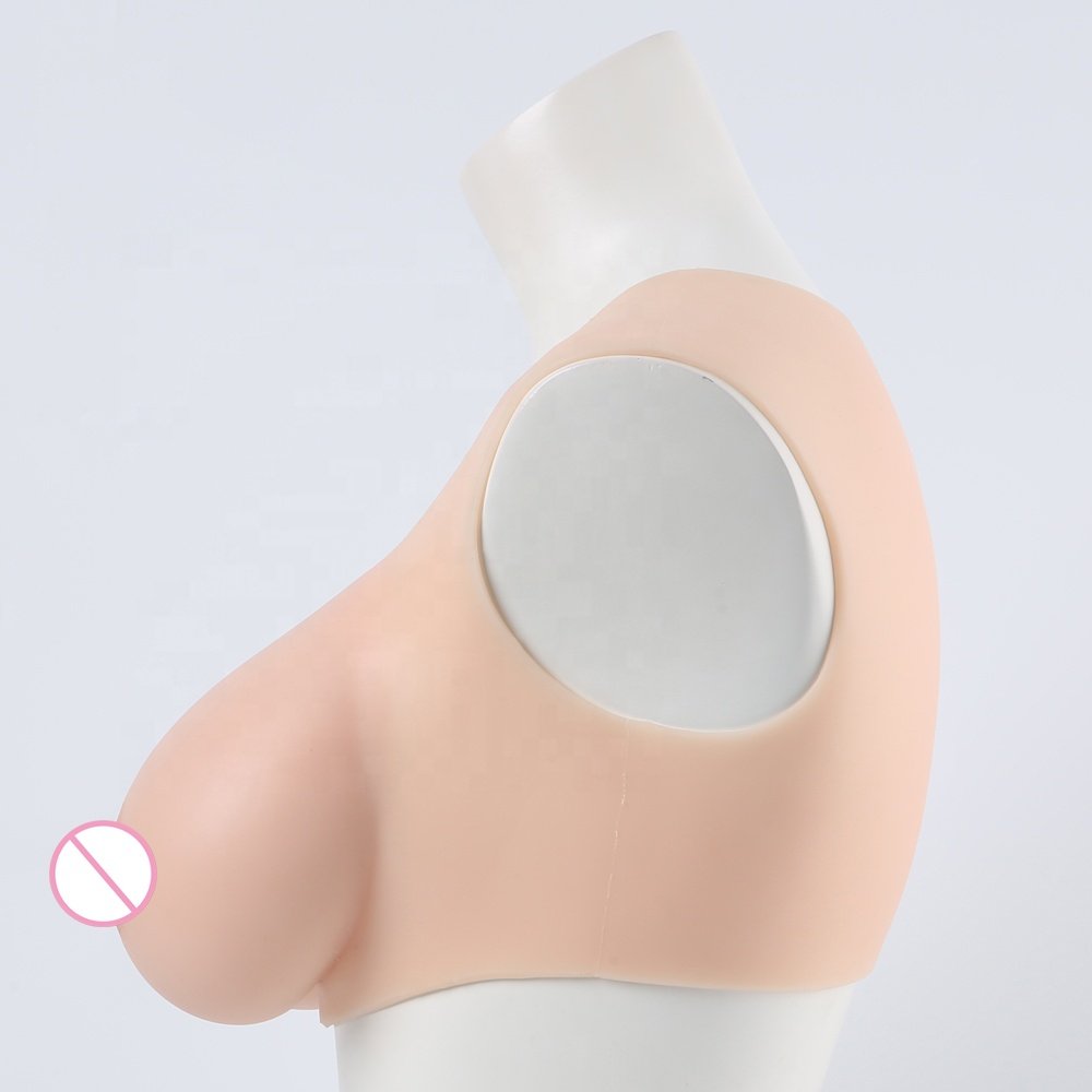 Man To Woman Low neck Realistic False Silicon Female Breast Forms Fake Silicone breastplate Boobs Prosthesis Cosplay