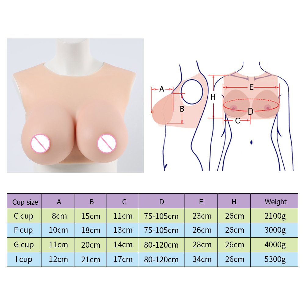 Man To Woman Low neck Realistic False Silicon Female Breast Forms Fake Silicone breastplate Boobs Prosthesis Cosplay