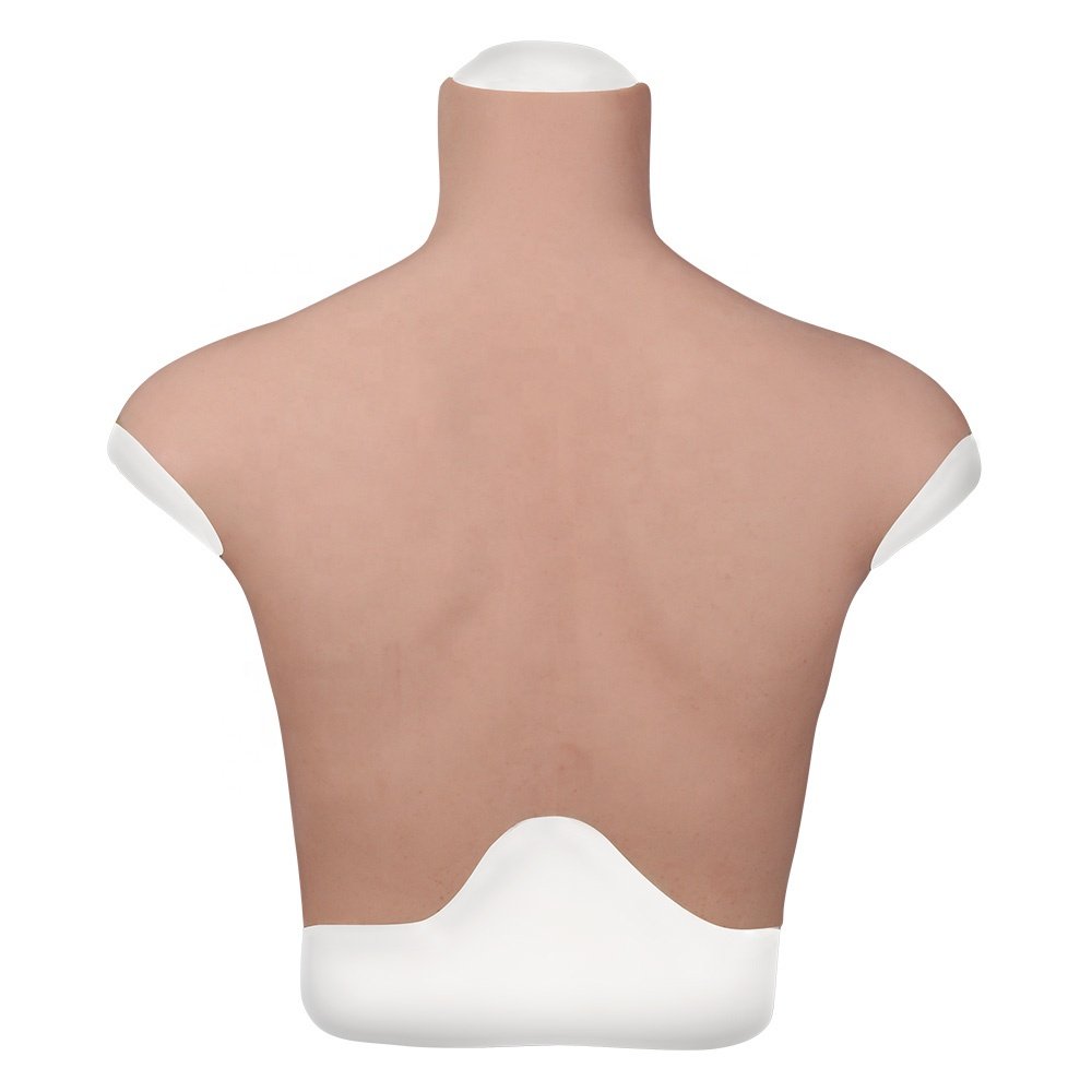 High Collar Silicone Fake Boobs Realistic Silicone Breast Form Sexy Tits For Crossdresser Sissy Transgender Transvestite