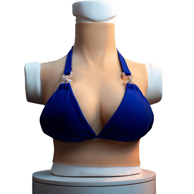 Silicone Boobs High Collar B C D E G Cup Boobs Fake Breast Form For Crossdresser Shemale Transgender Shemale