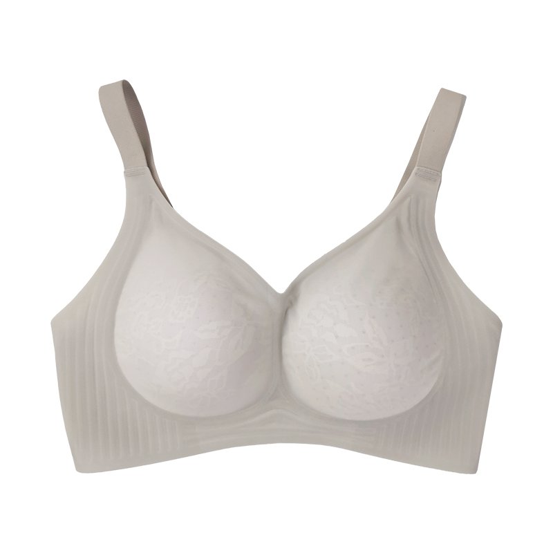 Tito Women's Anti-Sagging Light Thin Ice Breathable Side Retract Underwear with Lace Decoration Seamless Comfortable Bra
