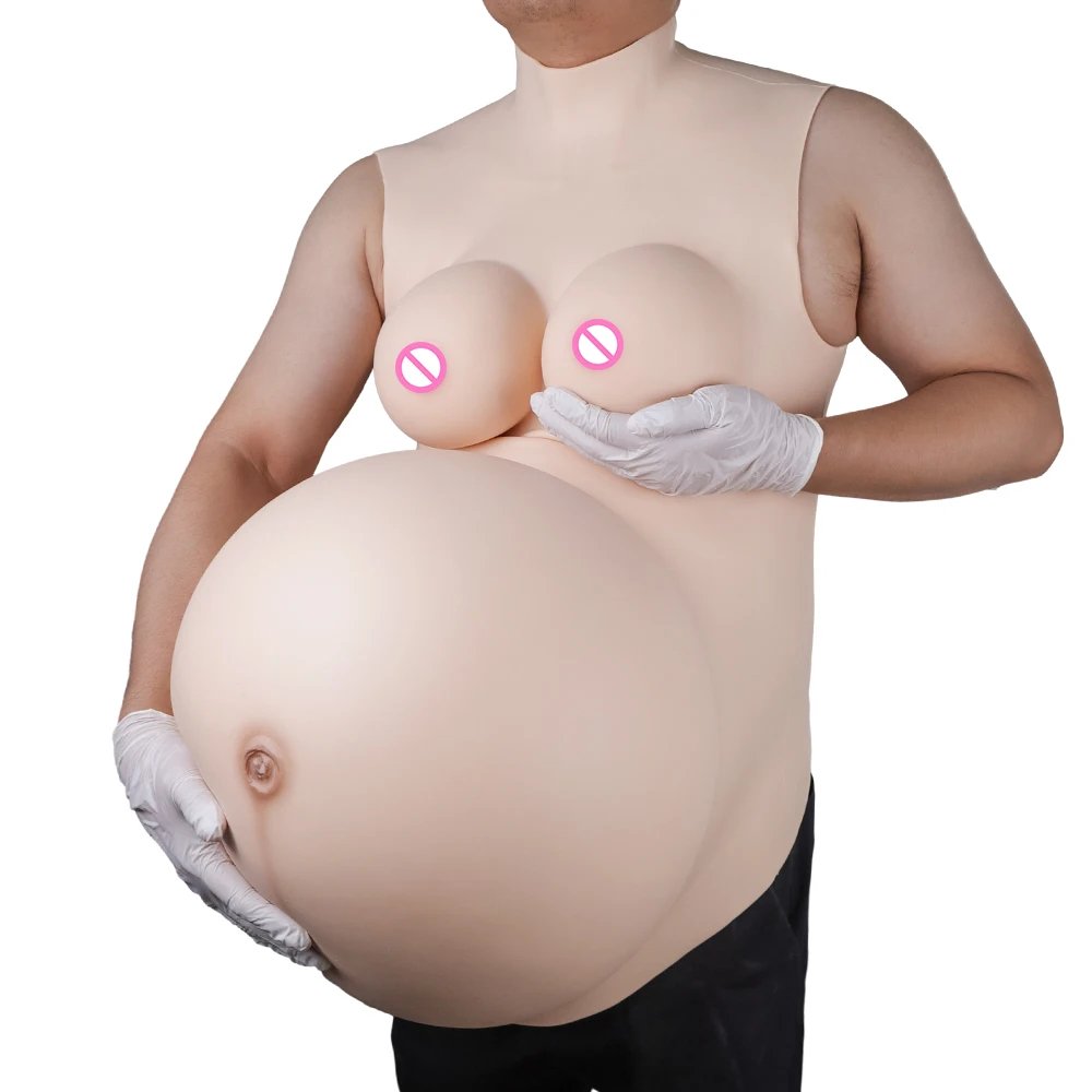 Sexy Fake Boobs G Cup and Pregnant Belly Silicone Breasts Forms For Cosplay Drag Queen Crossdresser Transgender