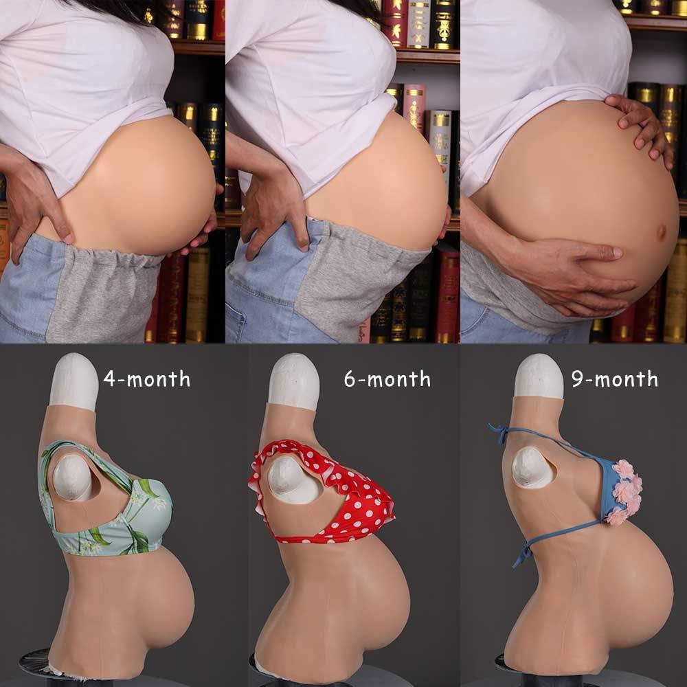 URCHOICE Realistic Artificial False Pregnancy Belly Pregnancy Baby bump For Crossdresser Cosply Props Halloween