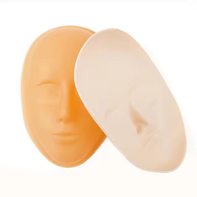 New Arrive Flexible Pure Silicone Practice Skin 5D Face Model Holder Mannequin And Permanent Makeup Practice Skin For Training
