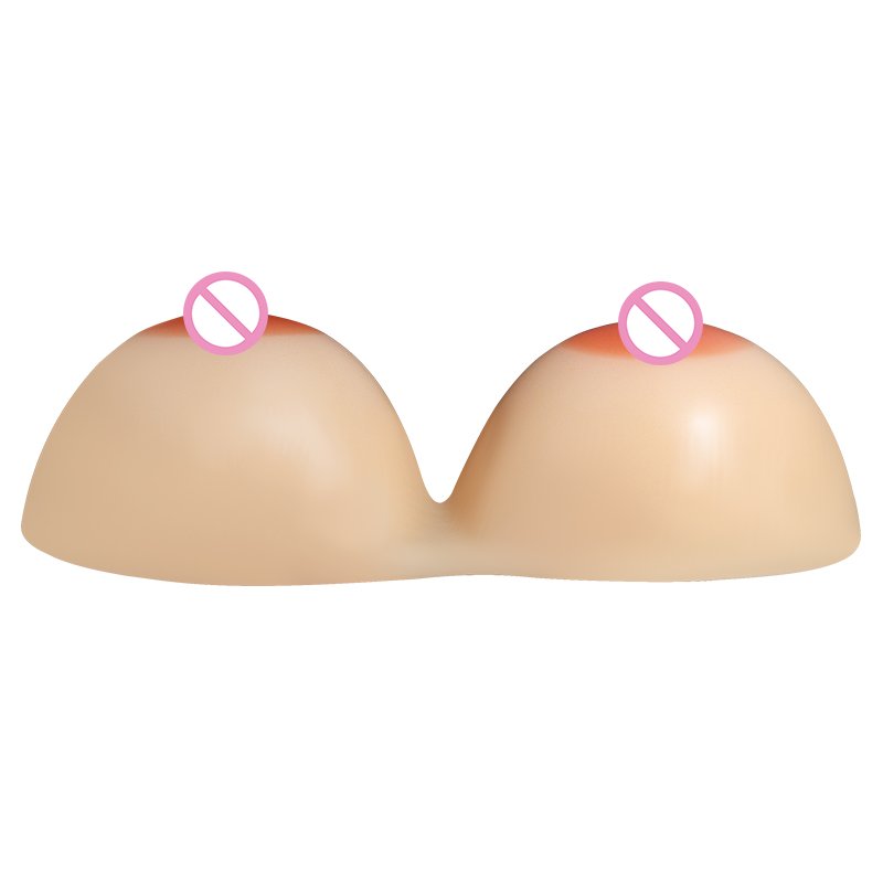 Silicone Fake Breast Form Breast Enhancer Pad Boob Enhancer with Strap For Crossdresser Drag Queen Transvestite Ladyboy