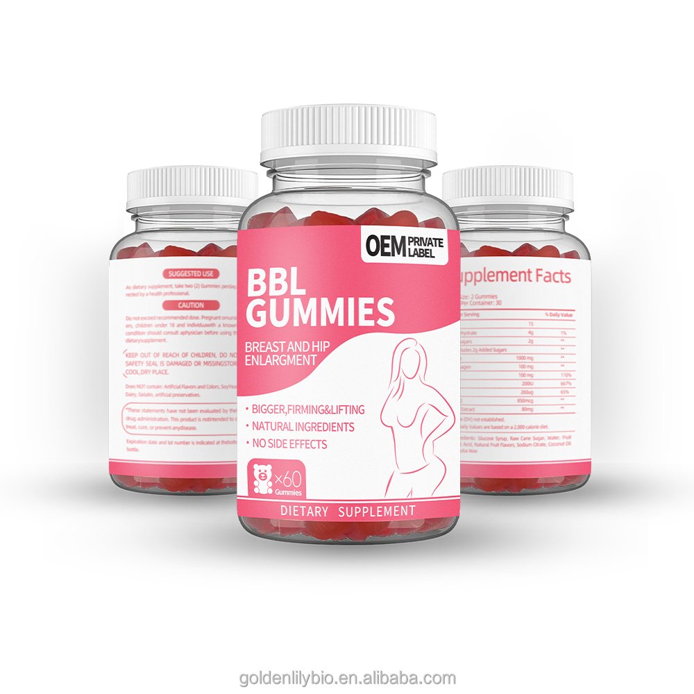 Private Label Dietary Supplement BBL Organic Breast And Butt Enhancement Gummies Lift Forming Enlargement Bonbons BBL Gummies