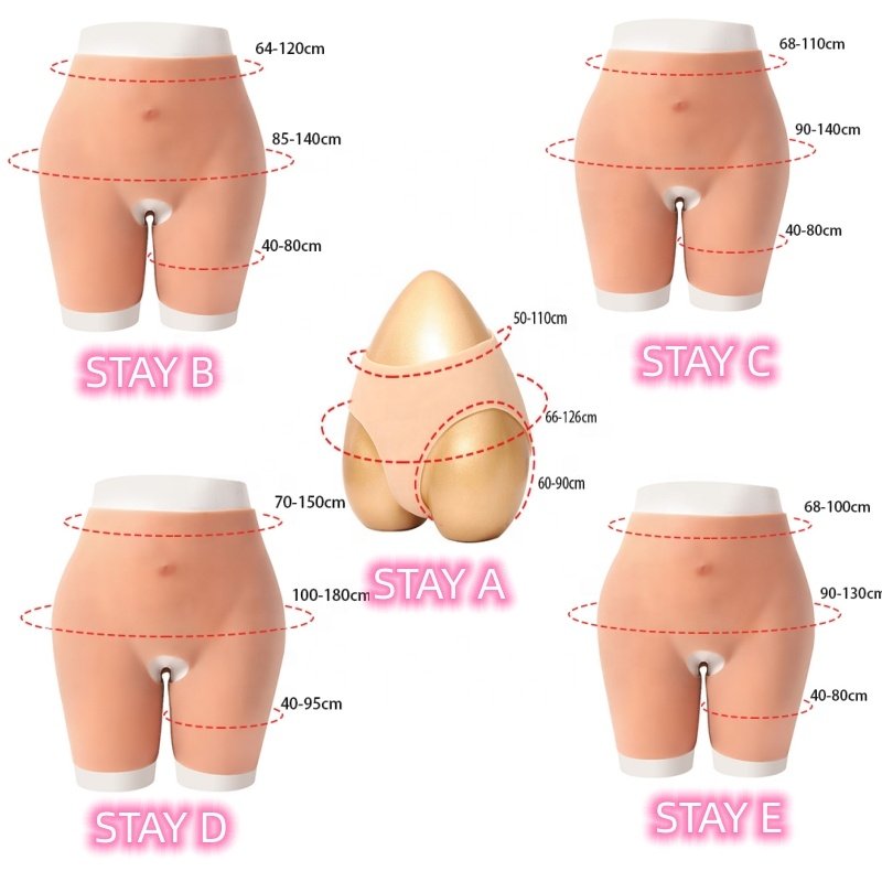 silicone panties shaper Silicone buttocks panties fake butt and hip fake vagina Enhancing Shapewear underwear breast form bra