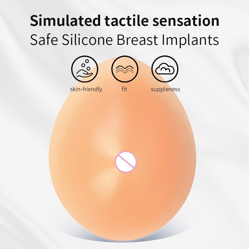 XINXINMEI CT Breast Form for Mastectomy Silicone Breast Prosthesis Match Post Surgery Bra with Pockets