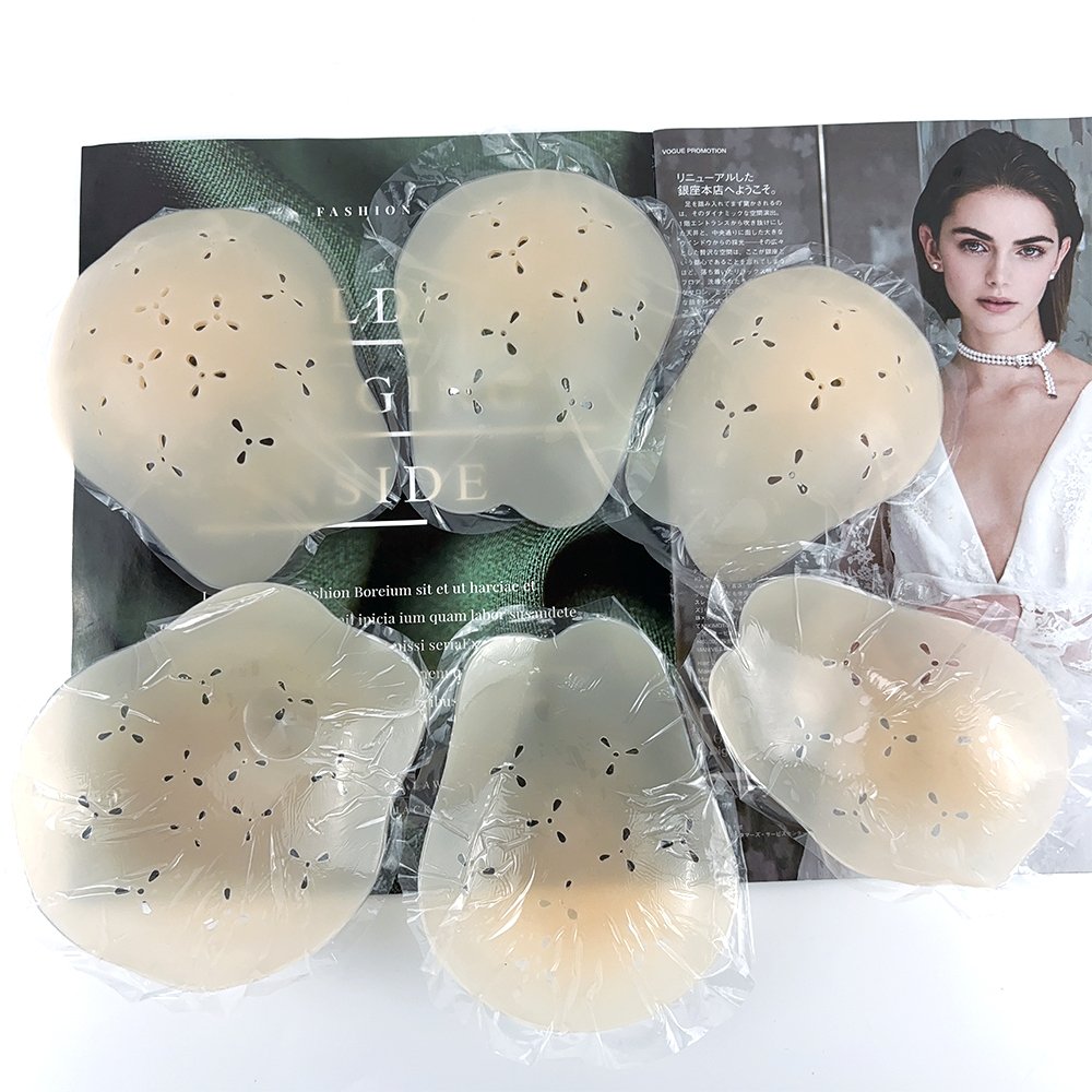 Flower Shape Adhesive Silicone Push Up Lift Pasties Nipple Cover Bra