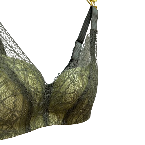 Basil Green Wireless Bra Ladies Bra Panty Set Ladies Sexy Plus Size Bra