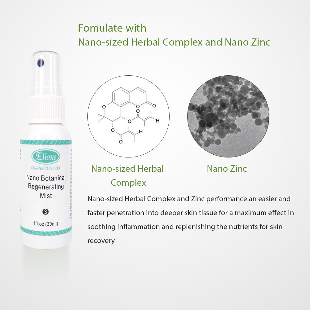 30ml Nano Botanical Anti-Aging Skin Recovery Toner Whitening Regenerating Mist for Body Post Treatment Liquid Form