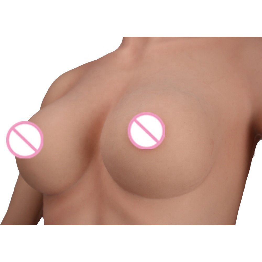 Sexy Mens Bodysuit Underwear Silicone Buttocks Jumpsuits Female Transgender Breast Forms Bodysuit with Vagina