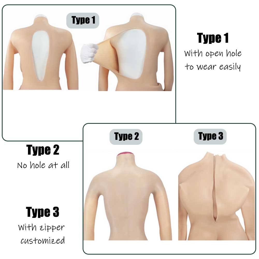 Realistic Silicone High Simulation Man Body Suit Set With Fake Boobs Sexy Vagina for Ladyboy Boy to Girl Sissy Men Crossdresser