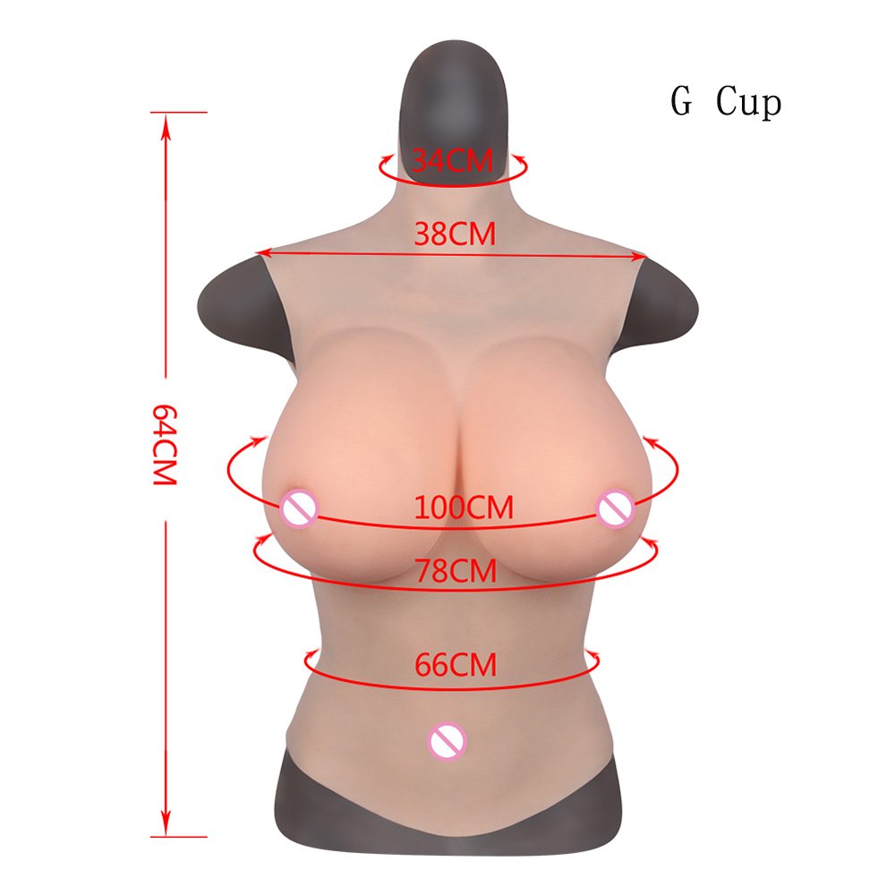 URCHOICE Silicone breast form Transgender Crossdresser Prosthesis Artificial Chest No Oil Realistic Half body Fake boobs breast