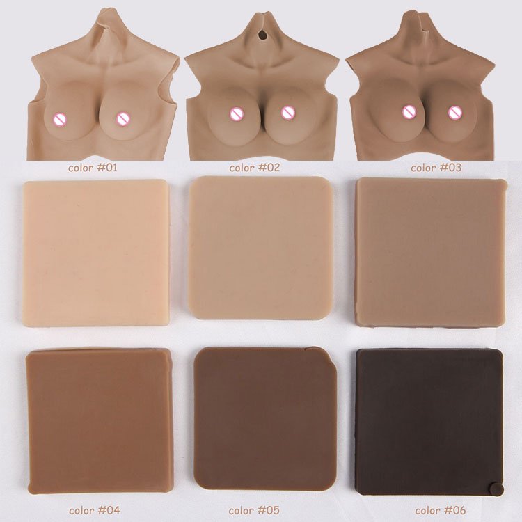 URCHOICE Silicone breast form Transgender Crossdresser Prosthesis Artificial Chest No Oil Realistic Half body Fake boobs breast