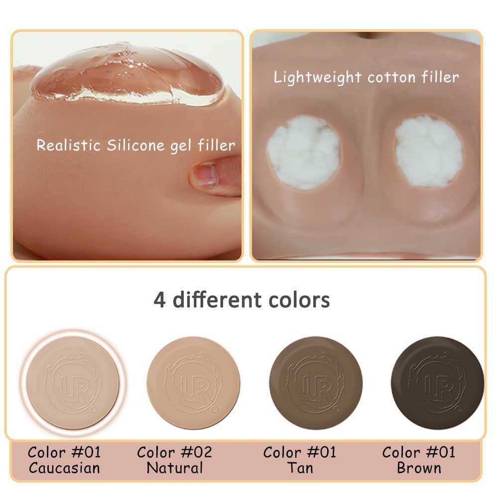 Detachable nipple Fake Boobs Half Body Solid G Cup Silicone Breast Form Female Crossdresser Shemale Boy To Girl