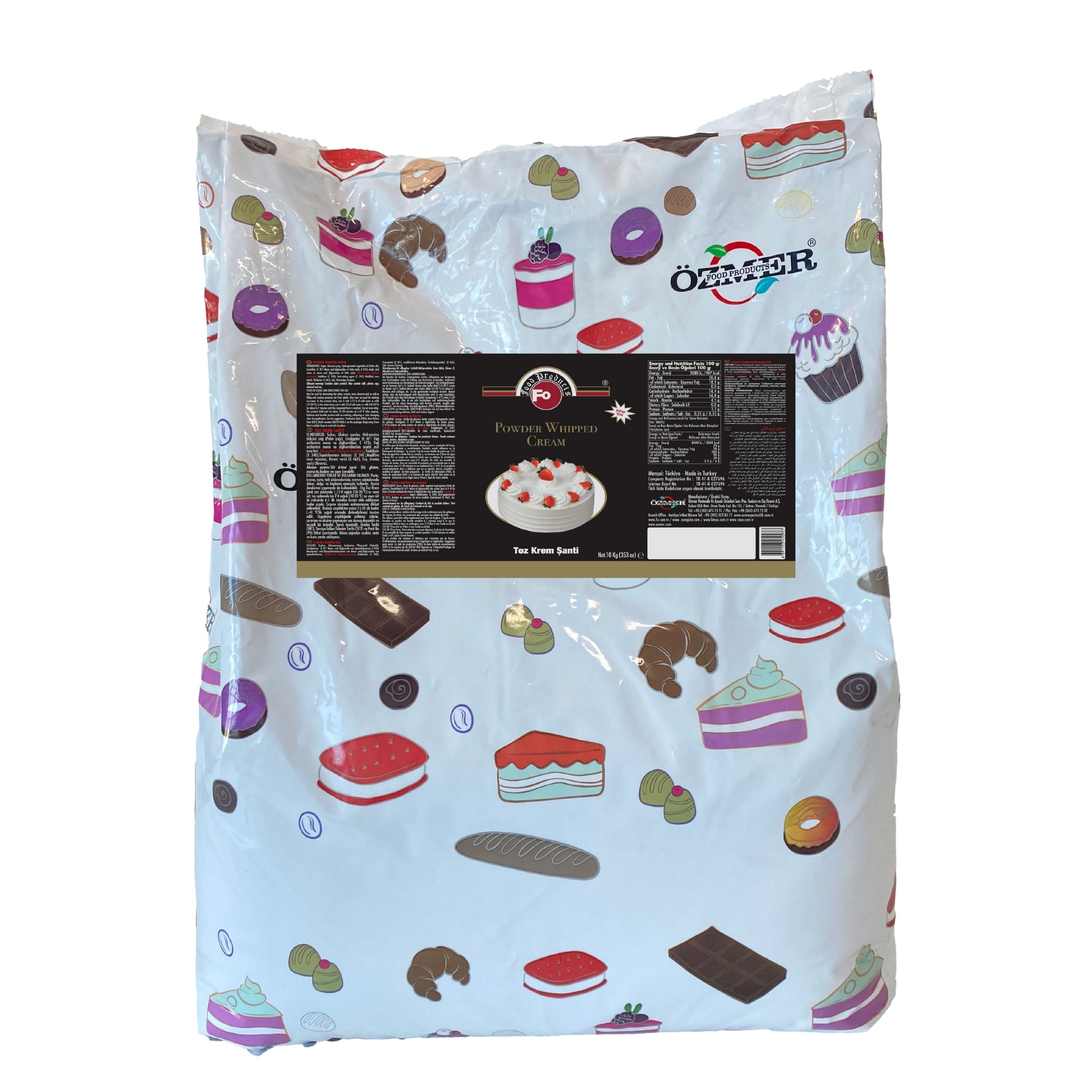 Cake Decoration Vegetable based Non-dairy Powder form High Volume Fo Powder Whipped Cream 10kg