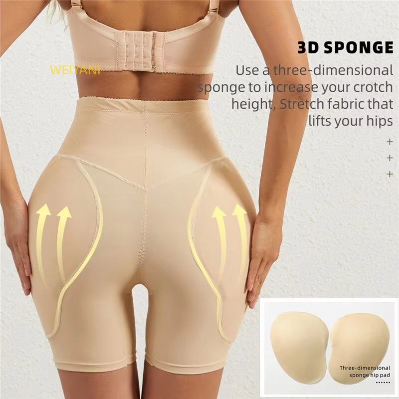Thigh Hip Padded Shapewear shorts with Hook Waist belly Tummy Control Butt Lifter Body Shaper wear Pads hip Enhancer Panties