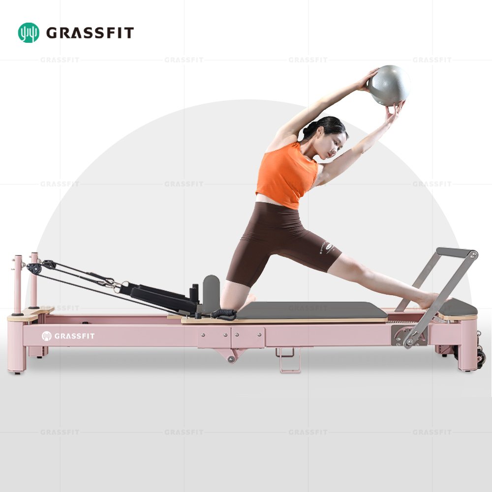 GRASSFIT High Quality Folding Aluminum Home Pilates Reformer Cadillac Core Bed Foldable Bodybuilding Equipment Fitness Machine
