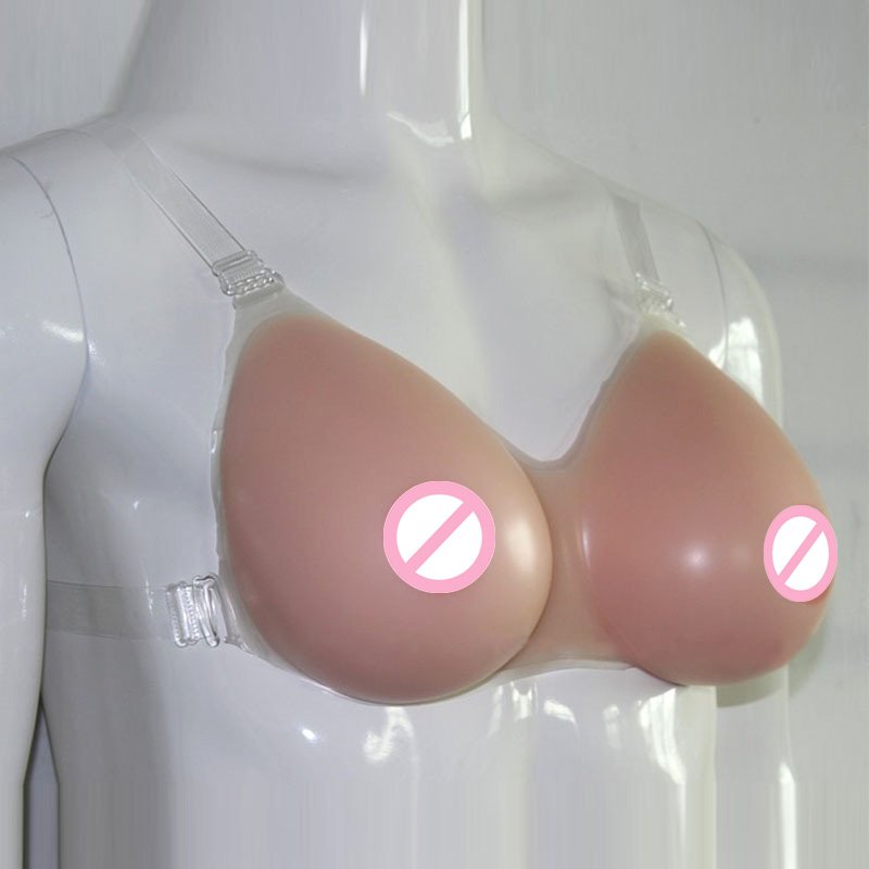1800g/pair Artificial Big Silicone Breast Forms Sexy Silica Boobs Straps Adjustable Concave Backside Water Drop New Design