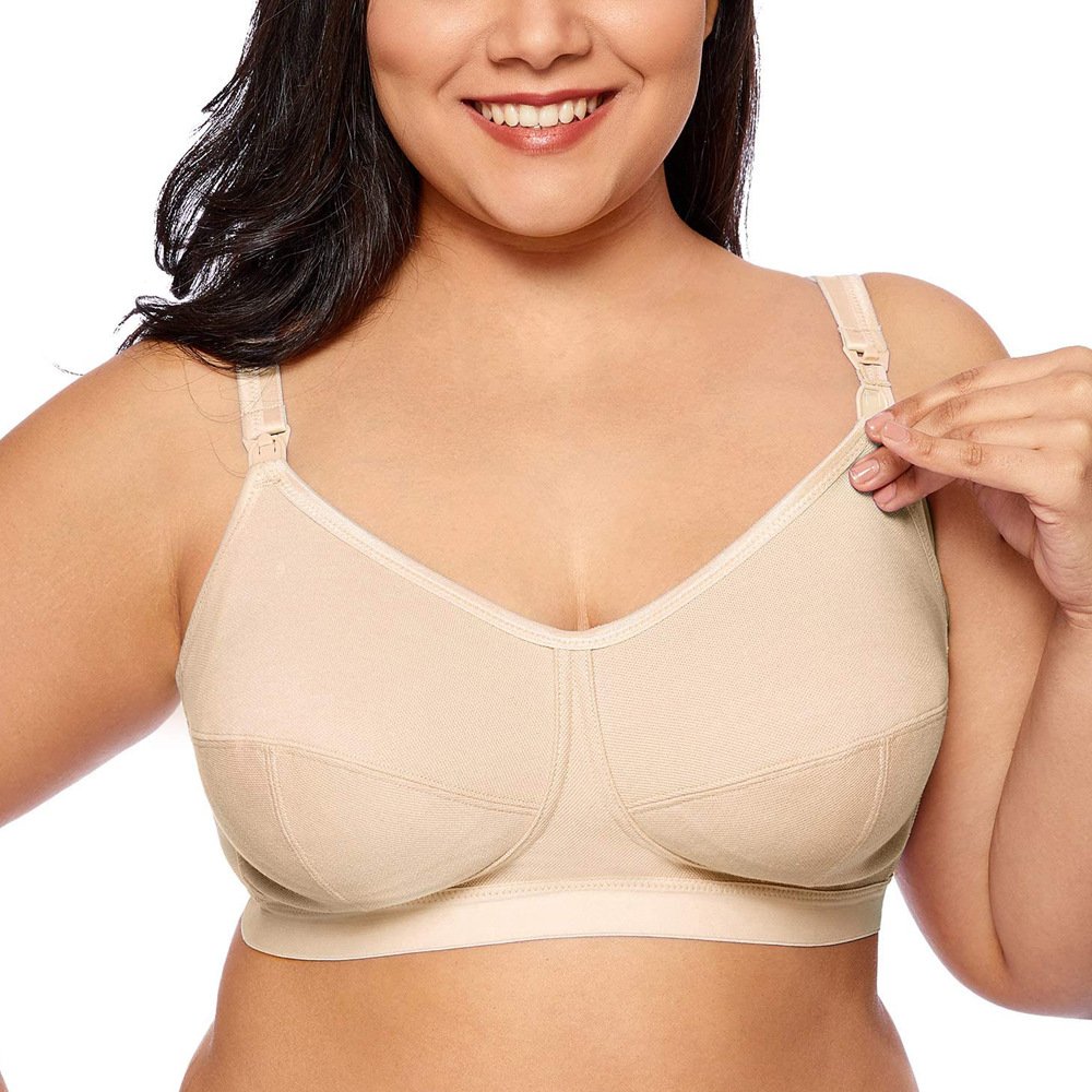 Custom Plus Sizespandex Sportsfront Closure Full Cup Bra Cotton Wide Strap Breastfeeding Breast Feedingmaternity & Nursing Bras