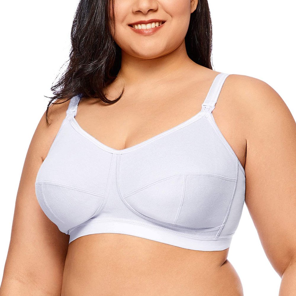 Custom Plus Sizespandex Sportsfront Closure Full Cup Bra Cotton Wide Strap Breastfeeding Breast Feedingmaternity & Nursing Bras