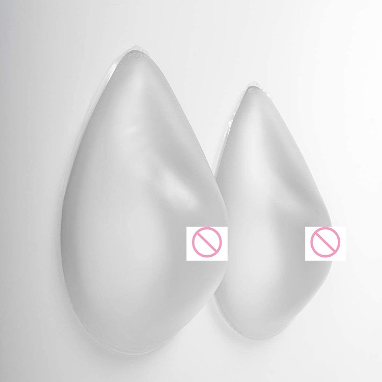 Transparent Pure silicone breast prosthesis one piece silicone breast forms