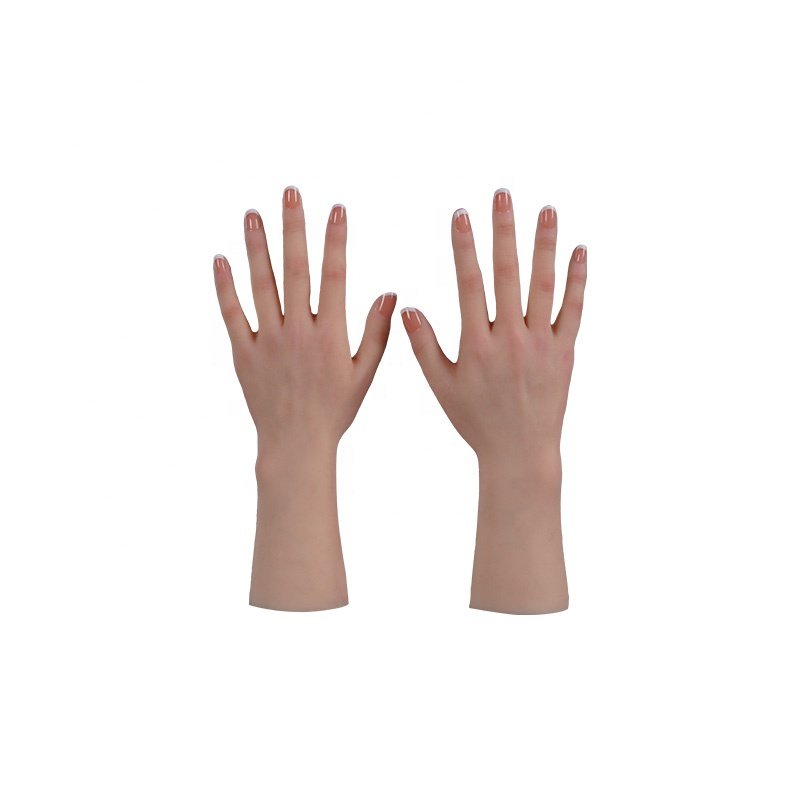 Realistic Silicone Practice Hand Model Lifelike Nail Artificial Training Silicone Hand for Beauty and Nail Care Professionals