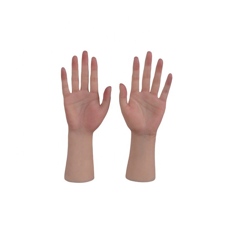 Realistic Silicone Practice Hand Model Lifelike Nail Artificial Training Silicone Hand for Beauty and Nail Care Professionals