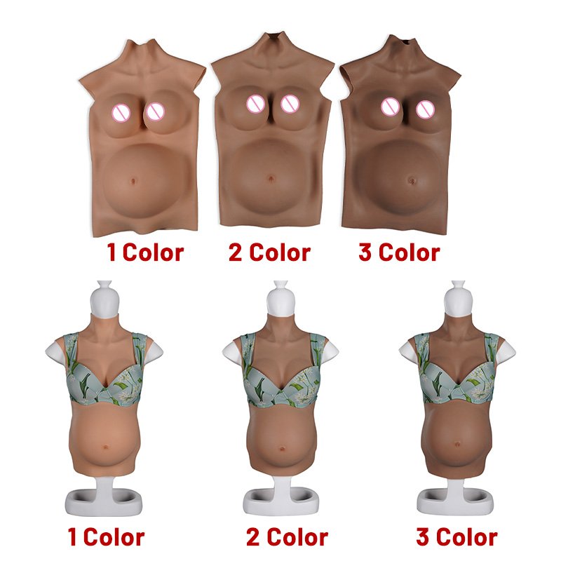 Eta silicone Realistic Fake 4/6/9 Month Simulation Pregnant Belly Crossdresser Props Fake Pregnant Belly For Costume Props