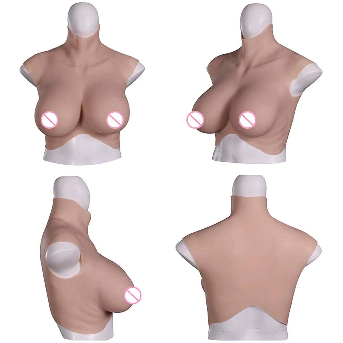 For Cosplay Party Crossdressing XL Realistic Wearable Silicone Breast Forms Boobs