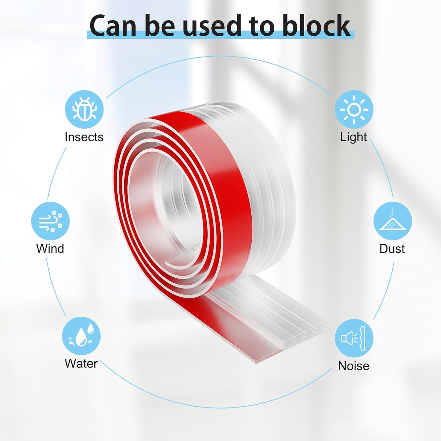 Premium Door Seal Self-Adhesive (Quick & Easy to Install) Also Ideal as Sound Insulation / Cold Protection & Front Door Seal