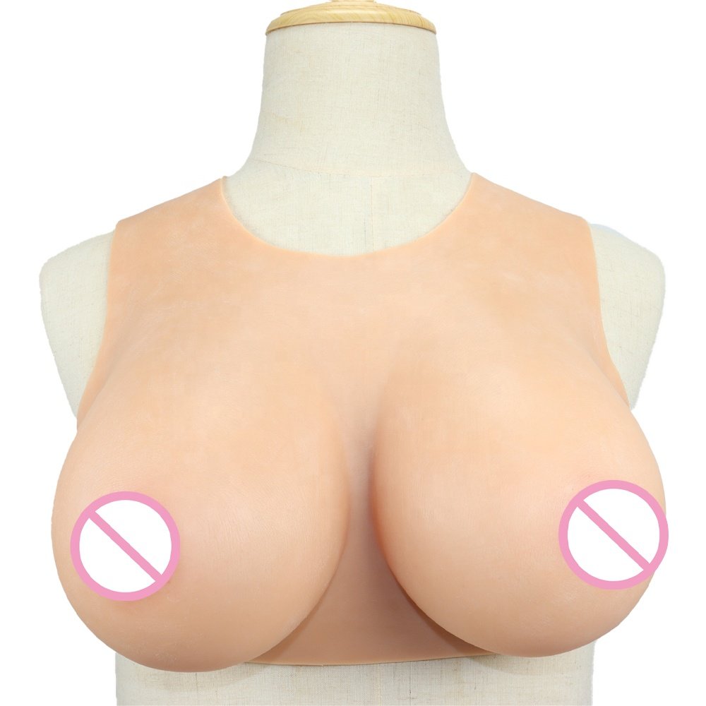 Wearing Fake Breast Round Silicone Breasts Forms Silicone Breastplate B-G Cup For Crossdresser Cosplay Drag Queen