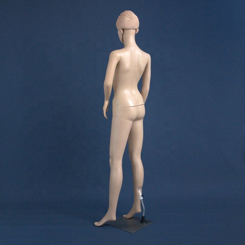 Realistic Female Full Body Mannequin Sexy Plastic Female Body Form Manikin Window Display Make Up Face With Metal Base
