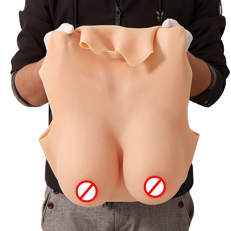 Factory Direct Supply Realistic Silicone breast fake boobs chest form for man to women cosplay Lady artificial silicon chest