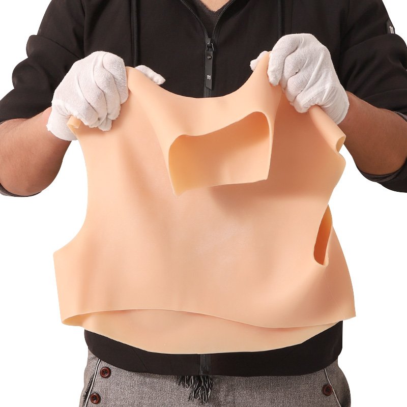 Factory Direct Supply Realistic Silicone breast fake boobs chest form for man to women cosplay Lady artificial silicon chest