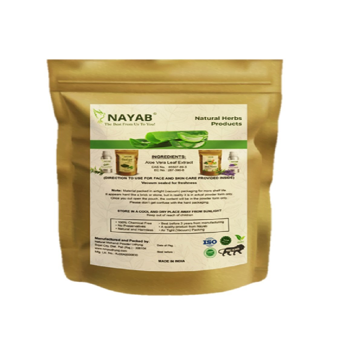 100% Pure Natural Aloe Vera Leaf Powder Pure Beauty from Nurtured Skin Revitalized Hair Face Nose Neck Feet Cream Form Mask