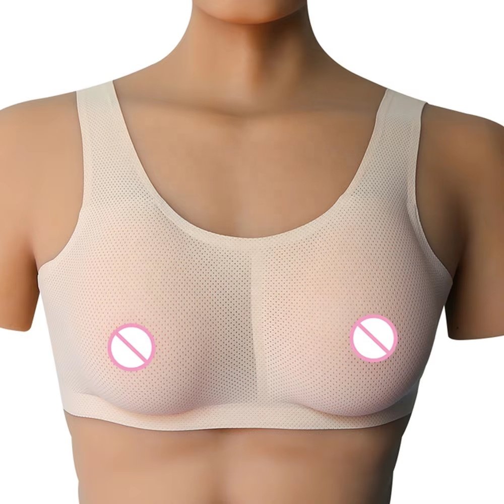 Silicone Artificial False Breast Forms Sissy Realistic Fake-Boobs Transgender Crossdresser Shemale Huge Chest Drag-Queen Cosplay