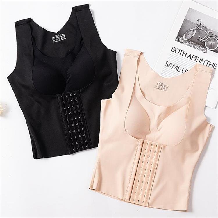 Women Posture Corrector Bra Reducing Girdle Seamless Underwear Slimming Belly Sheath Cross Back Tank Tops Body Fitness Vest