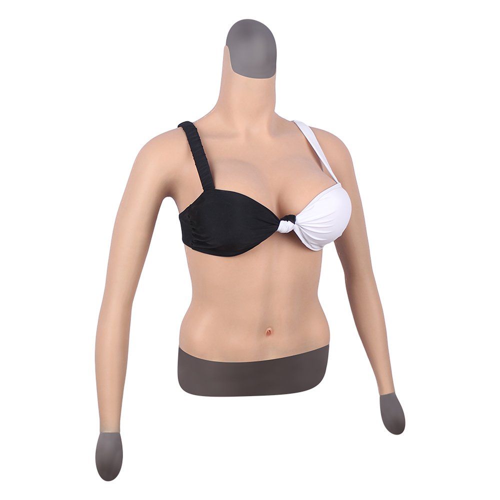 URCHOICE Drag Queen breast plates cheap silicone boobs crossdresser breast forms D Cup artificial fake breasts with arms shemale