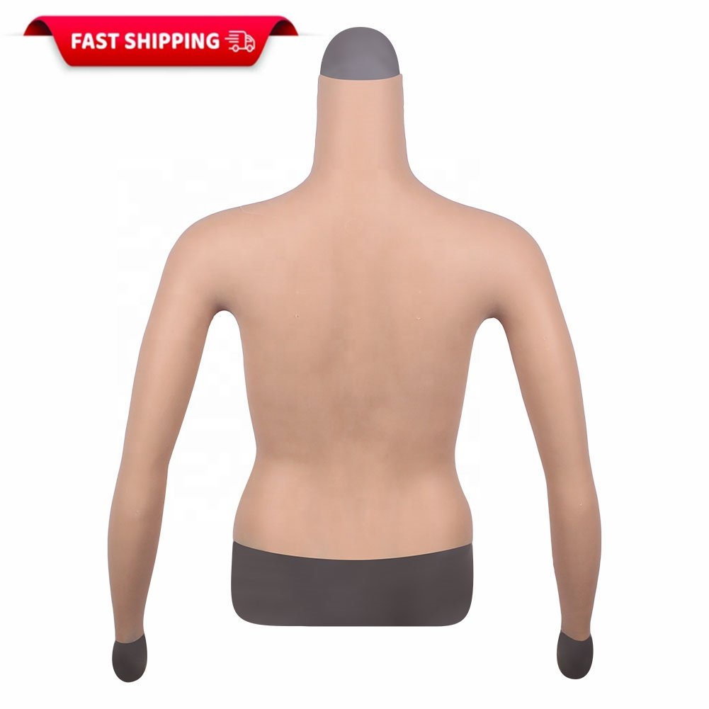 Silicone Breast Forms for Mastectomy D cup Fake Boobs Halfbody Prosthesi with Arm Cosplay Sissy Chests for Crossdresser