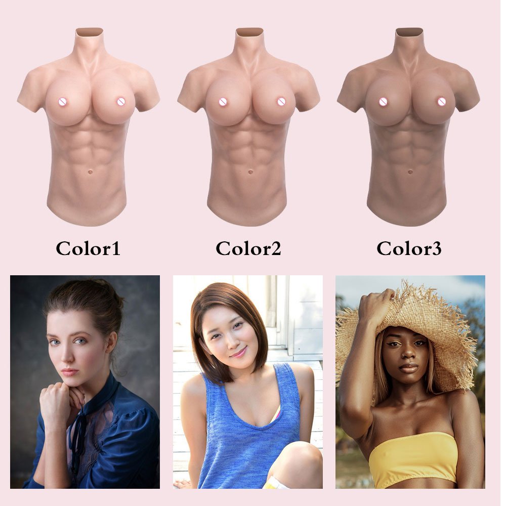 Cosplay Realistic Breast Forms Silicone Boobs F Cup Upgrade Silicone No-oil/fading Breast Plate For Girl Transvestite Crossdress